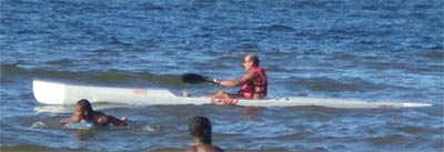 Nigel Wall Surf Ski paddling in Trinidad Nigel Wall Surf Ski paddling in Trinidad